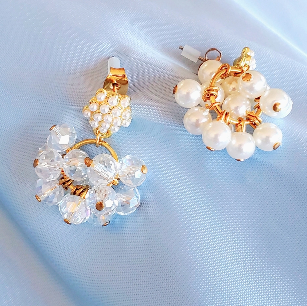 NEW Asymmetrical Pearl Earrings from Korea